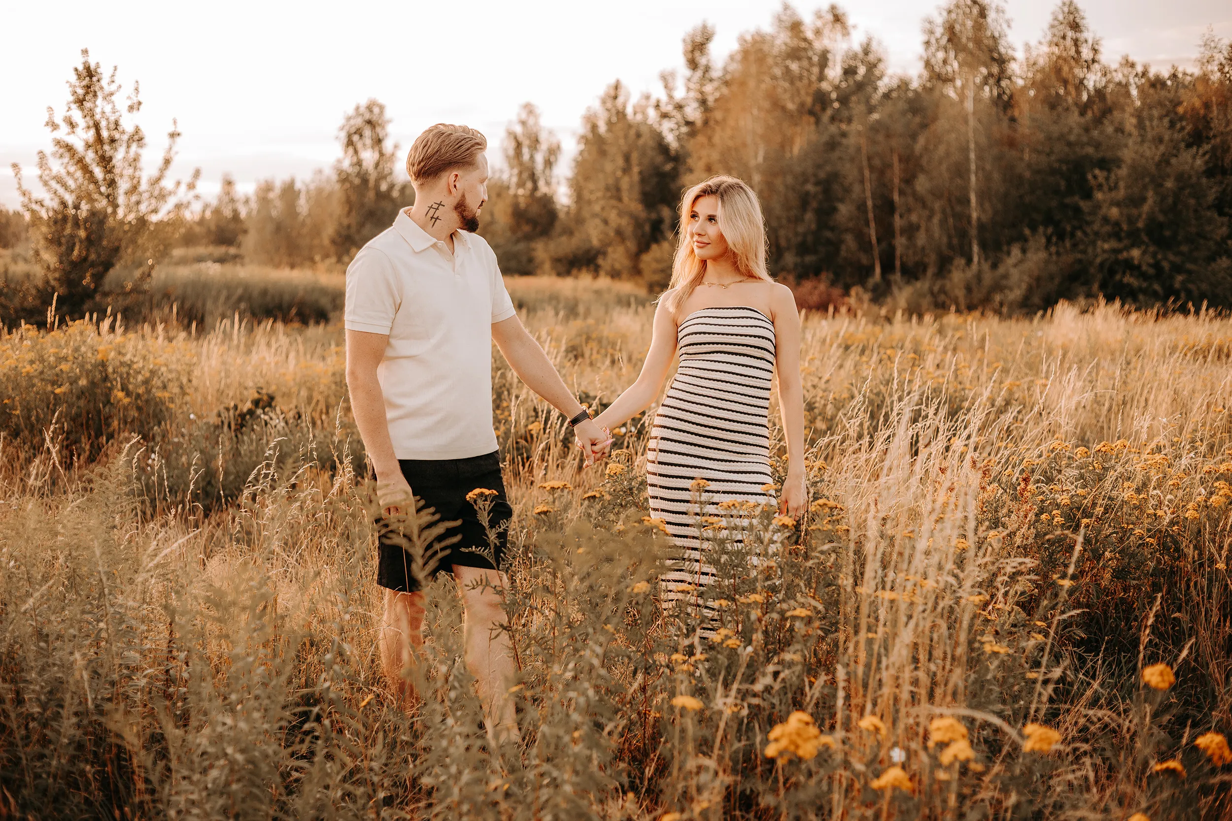 Sesja narzeczeńska Darii i Sebastiana w plenerze - sesja plenerowa Łódź - zdjęcia narzeczonych w plenerze