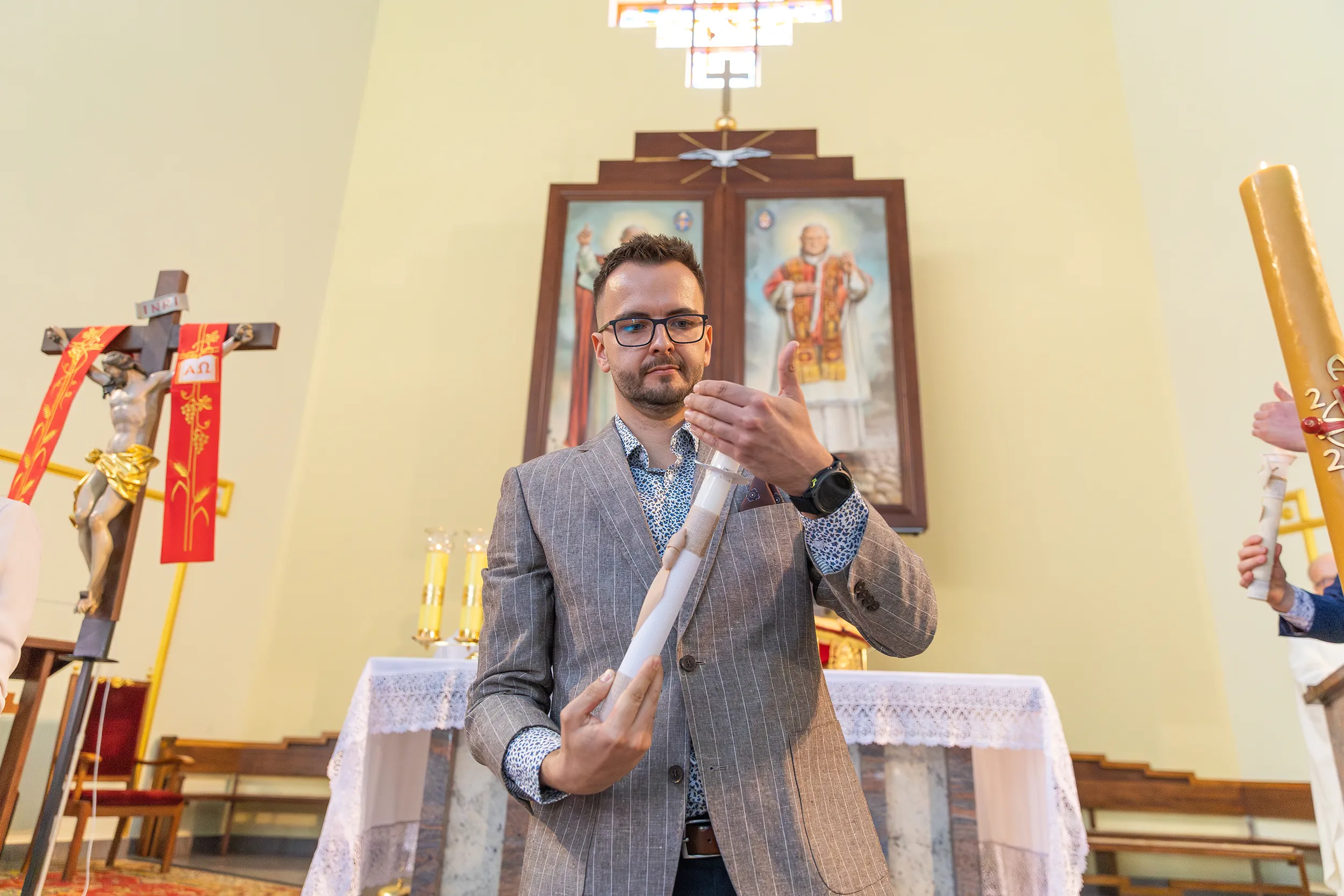 Fotografia chrzcielna Eryka - fotograf na chrzest Łódź - zdjęcia z chrztu świętego