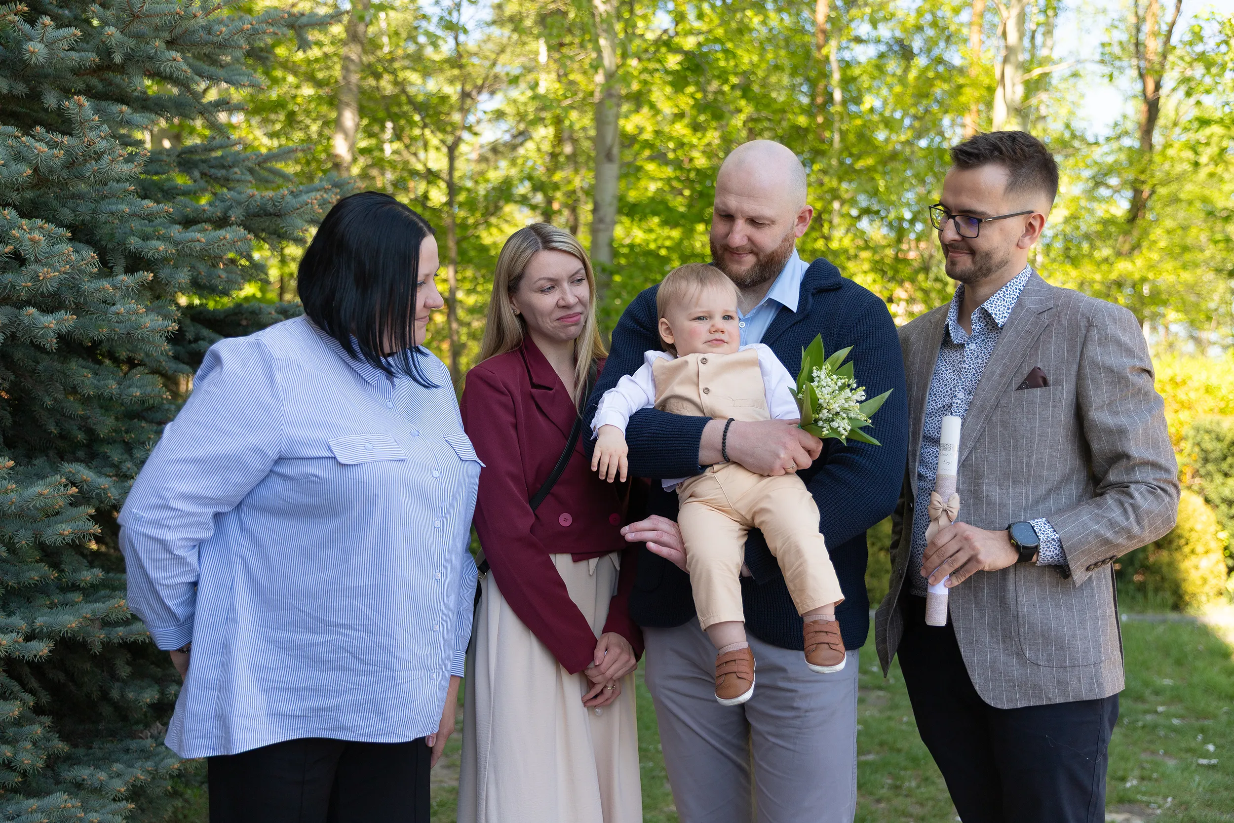 Zdjęcia z chrztu Eryka - fotograf na chrzest Łódź - fotografia chrzcielna