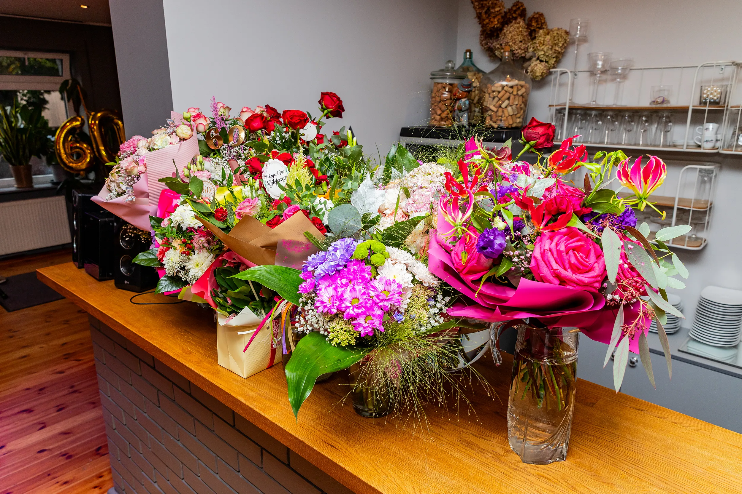 Fotografia jubileuszowa - fotograf na jubileusz Łódź - zdjęcia z jubileuszu 60. urodzin Iwony, Renaty i Grzegorza